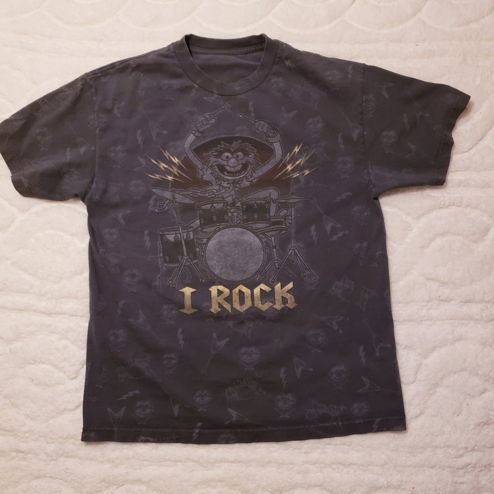 Muppets Animal Gold lettering I ROCK Tshirt